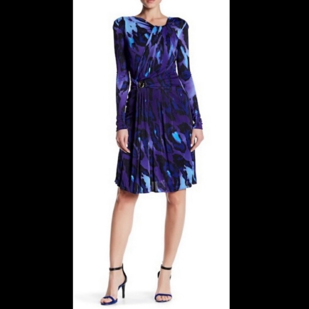 Versace Blue and Purple Women's Dress